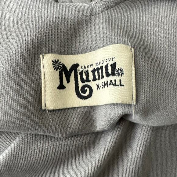 Show Me Your Mumu Kendall Maxi Soft Charcoal Crisp Bridesmaids Dress XS - Picture 7 of 11